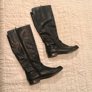 Nine West Tall Corao Black Zip Boots, size 9